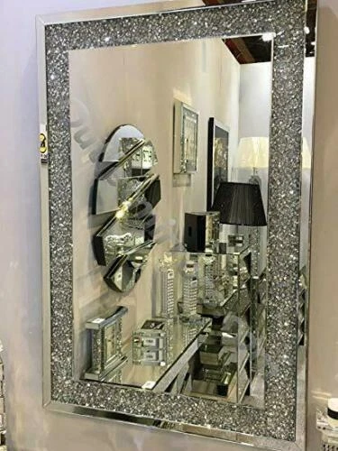 90x65cm jewel mirror crushed jewel diamante wall mirror girls bath room mirror