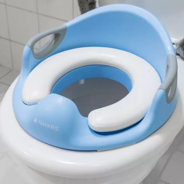 Adaptador de WC para niños asiento reductor infantil para tapa del inodoro azul