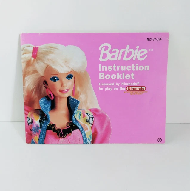 Barbie notice Nintendo NES-NOE USA 1985 TBE loose