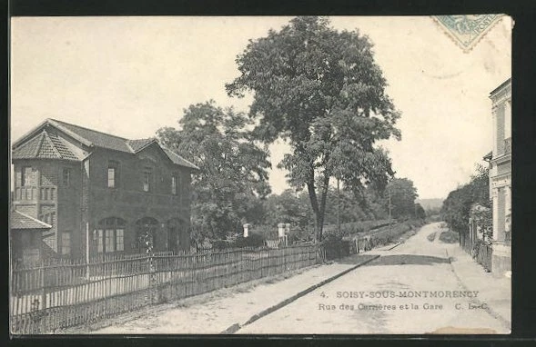 CPA Soisy-sous-Montmorency, Rue des Carrieres et la Gare 1904