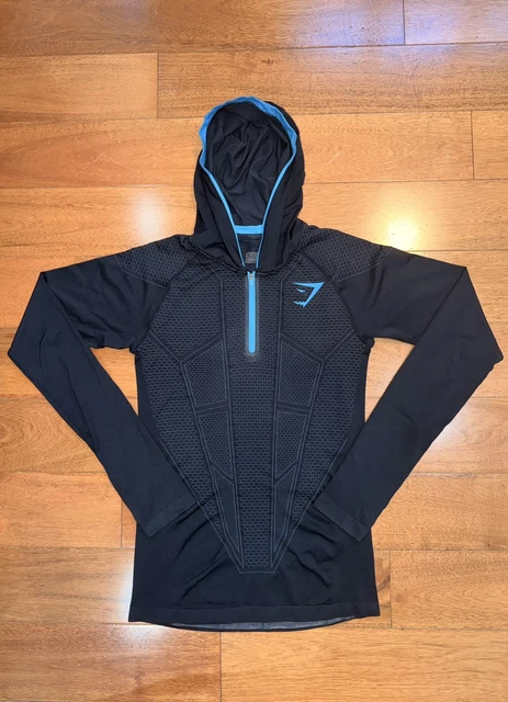 OG GYMSHARK ONYX V1 Hoodie | Blue/Black 🔵 | Small |2016 Rare