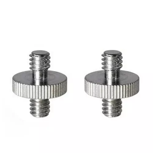 2PCS 1/4 to 1/4" Male Threaded Screw Adapter Double Head Stud