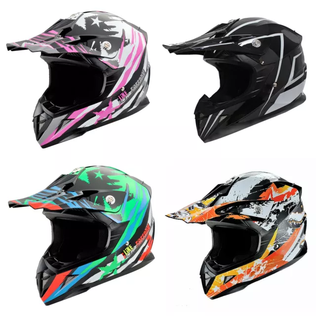 KIDS MOTOCROSS HELMET MX Dirt PEEWEE Bike Gear Junior Youth Protective Helmet AU