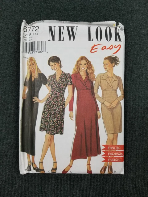 Simplicity Pattern #6772 ~ Easy New Look Dress ~ Misses 8-18 ~ FF/UC
