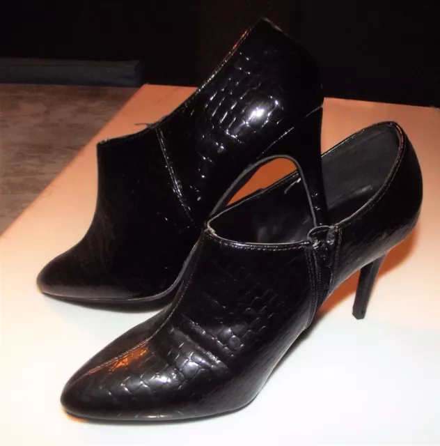 NEW LOOK Bottines Pieds Larges Lowboots Wide Fit Serpent Croco T