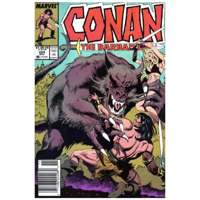Conan the Barbarian (1970 series) #224 Newsstand in VF cond. Marvel comics [z!