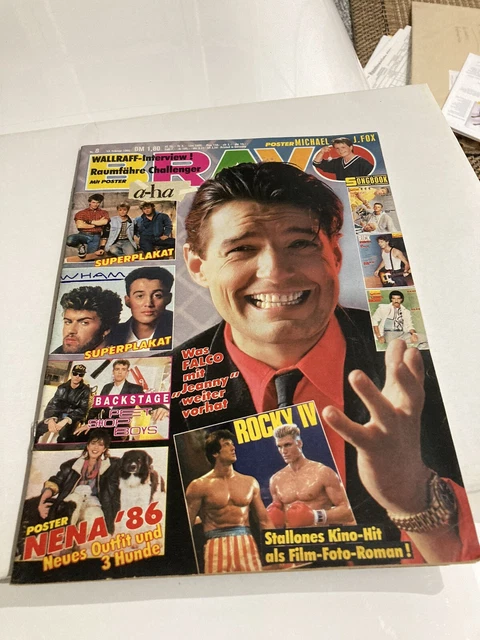 Bravo 8/1986 Falco/Nena/Peter Maffay/Rocky/Thomas Anders/a-ha mit Superplakat