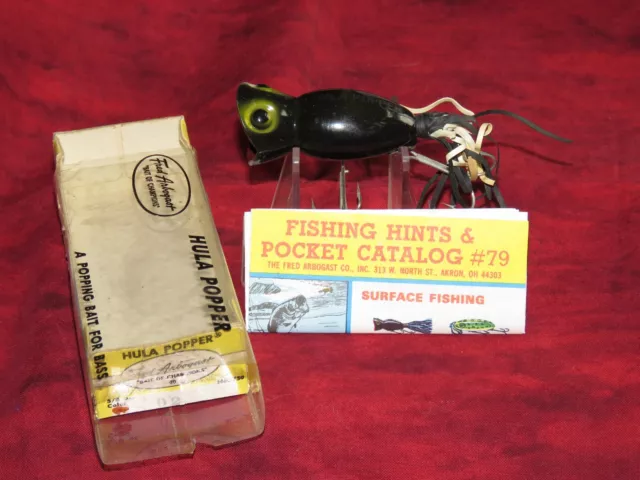 Fred Arbogast Redhead Jitterbug Fishing Lures New Old Stock with Box,  Catalog 
