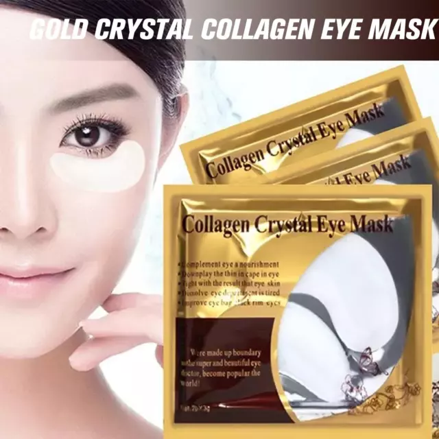 Gold Crystal Collagen Eye Mask Patch Pad Anti Aging Dark Circle Bags Removal UK