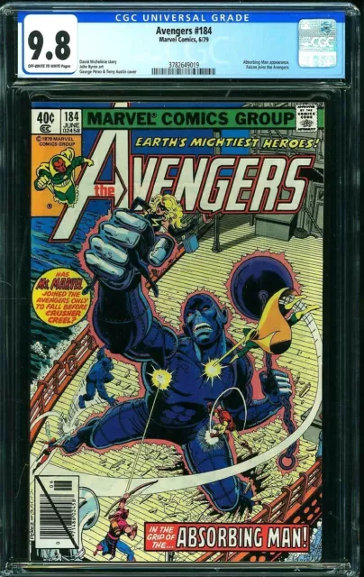AVENGERS 184 CGC 9.8 BYRNE FALCON ABSORBING MAN New CASE Bronze Age MARVEL 1979