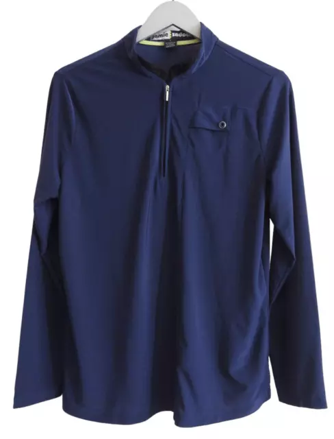 Jamie Sadock Golf Navy Blue 1/4 Zip Long Sleeve Top Sz L