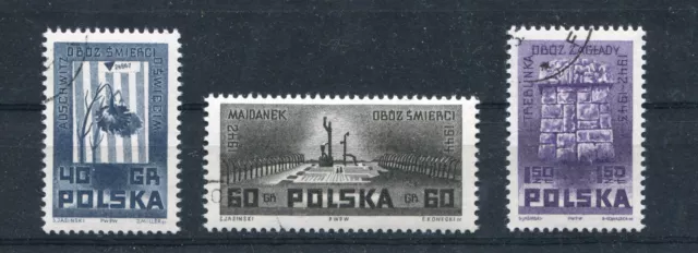 Briefmarken, Polen, Polska, Kpl Satz, Denkmäler KZ Auschwitz,  Fi.1155-7, gest.