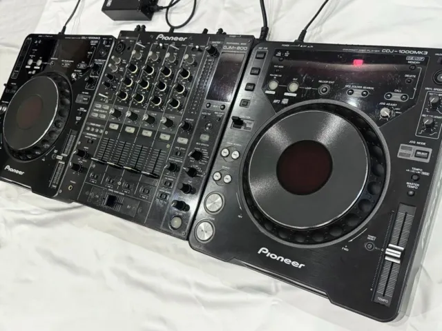 Par Pioneer DJ CDJ-1000MK3 y DJM-800 Negro CDJ1000MK3 DJM800 Usado de Japón