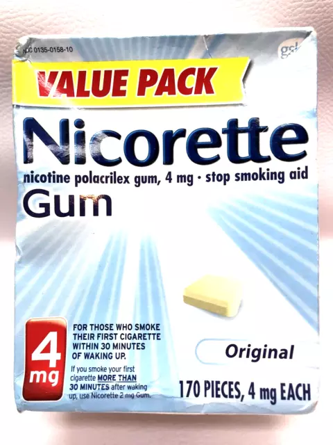 Nicorette Gum 4mg 170 Pcs Nicotine Gum Stop Smoking