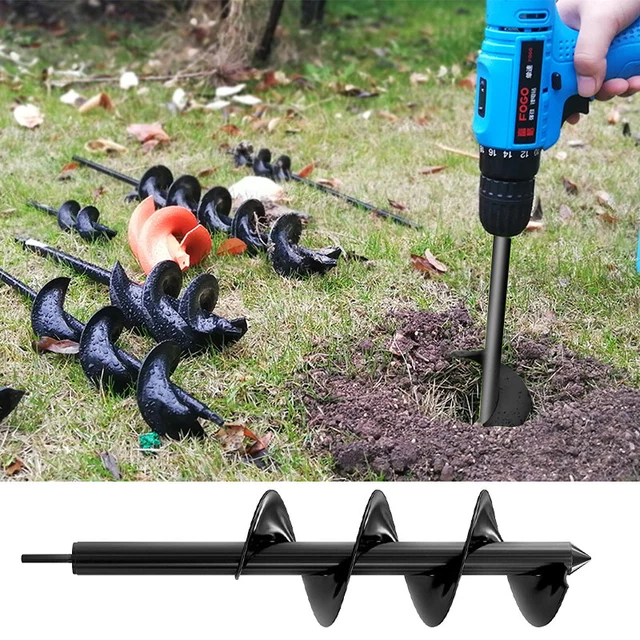 Garden Auger Drill Bit Tool Spiral Hole Digger Ground Earth Drill For Seed Plant Garden Auger Drill Bit Tool Spiral Hole Digger Ground Earth Drill For Seed Plant