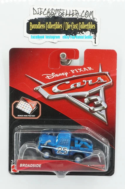 Disney Pixar Cars 2017 Cars 3 Broadside #25 Blue Mattel New Thunder Hollow
