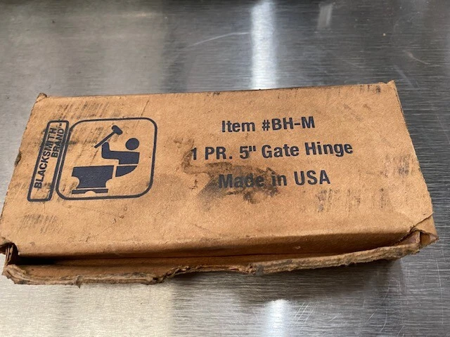 Pair of Blacksmith BH-M Weldable Gate Hinges Up to 300 lb, 5" x 1-1/2"