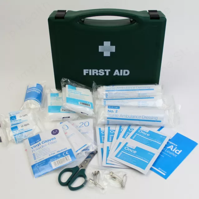 Passenger Carrying Vehicle (PCV) First Aid Kit in a Compact Green Box.