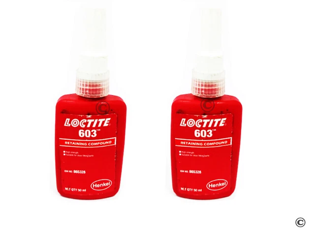 Lotto di 2 composti di contenimento Loctite 603 spedizione 1 giorno, confezione dimensioni: 50 ml