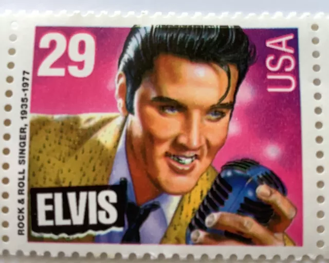 Vintage Set of  8 1993 Elvis Presley Commemorative 29 Cent Stamps w/Error