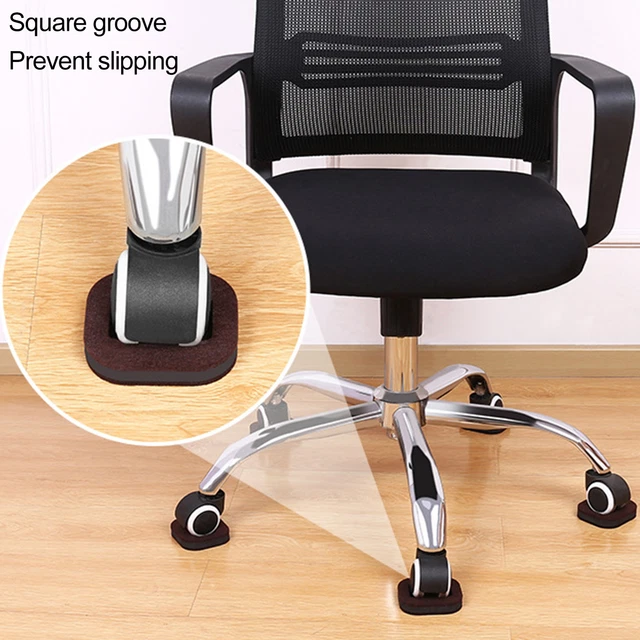 5 piezas Silla Pies Silla Silenciosa Fácil de Mover Silla Giratoria Oficina