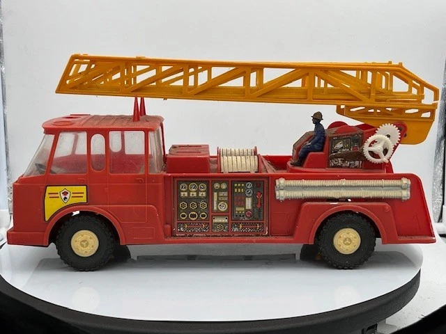 Camion Pompiers Grande Échelle Joustra Moteur À Clé, Années 1960