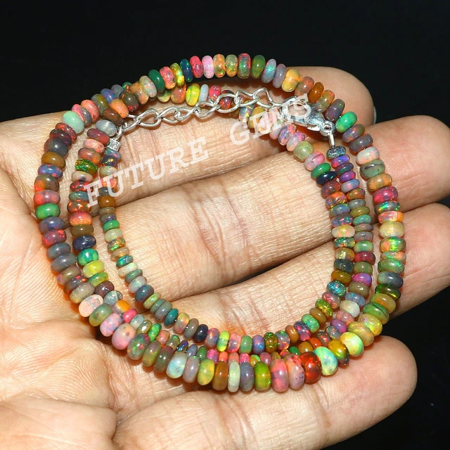 Opal Beads Smooth Beads Fire Opal Precious Opal Beaded Jewelry Gift For NP-4304