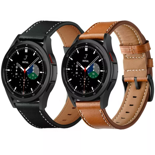 Genuine Leather Band Strap for Samsung Galaxy Watch4/5/5Pro/6 40/44mm 45 42/46mm