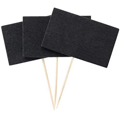 Tablecraft BAMDCB35 3 1/2" Chalkboard Pick - 100/Pack