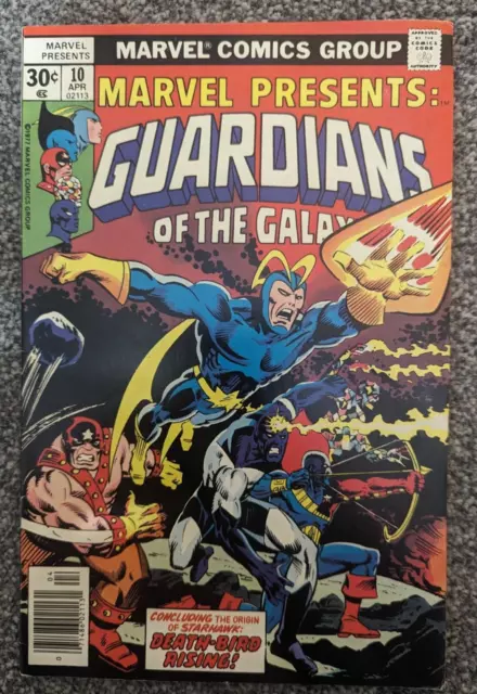 Marvel Presents 10. 1976. Guardians Of The Galaxy, Classic Starhawk cover