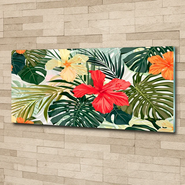 Tableau Moderne Sur Verre Acrylique Tulup 125x50 Cm - Roses Roses