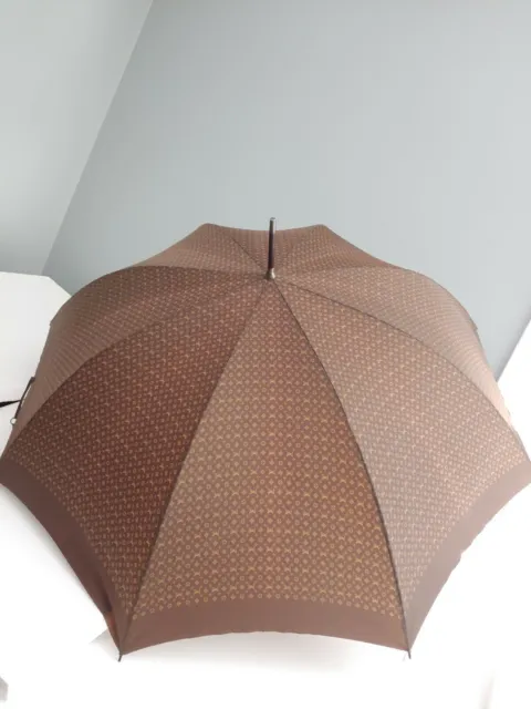 Louis Vuitton Vintage Brown Monogram Print Nylon Ondees Compact Umbrella