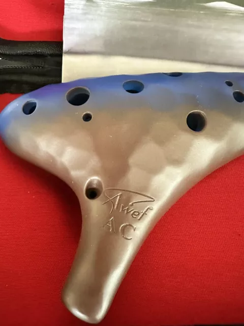 Awef 12-Hole Ocarina With Songbook  Brown/blue