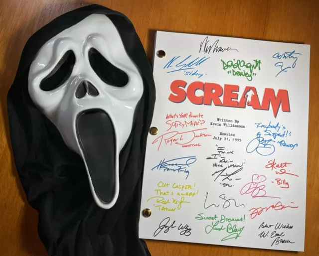 Scream Script Signed- Autograph Reprints- 119 Pages- Ghost Face- Scream 1996