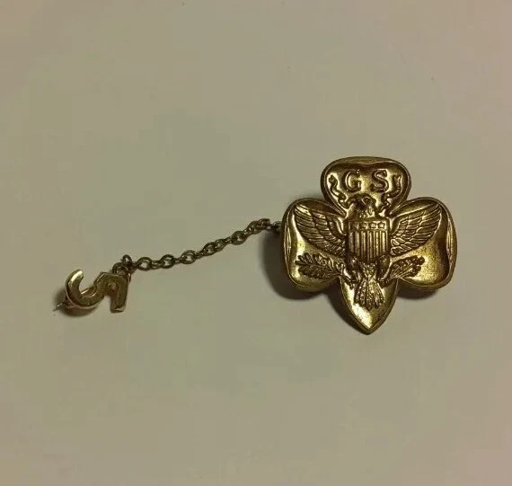 VINTAGE GIRL SCOUT Membership Pin w/ 5 Year Pin 5.00 PicClick