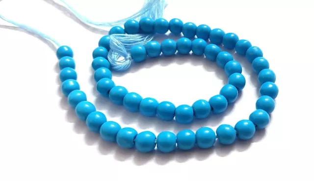 Naturel Turquoise Rond 6-6.5mm Perles 12 " Pouce 5 Brin, Turquoise Perles Rondes
