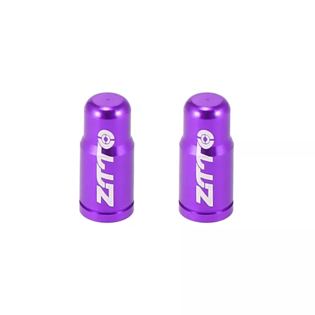 2pcs Pneu Valve Capuchons Français Poussière Housses pour Vélo Route Vélo Violet