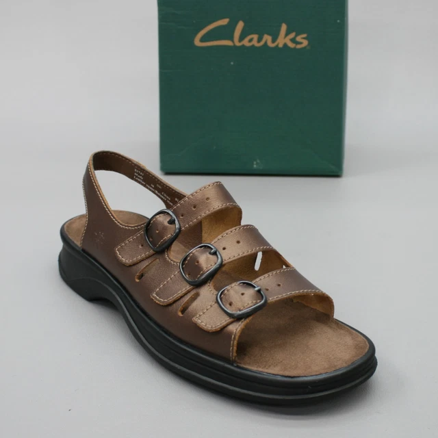 CLARKS SPRINGERS LADIES Navy Blue Blue sandal shoes size UK 6
