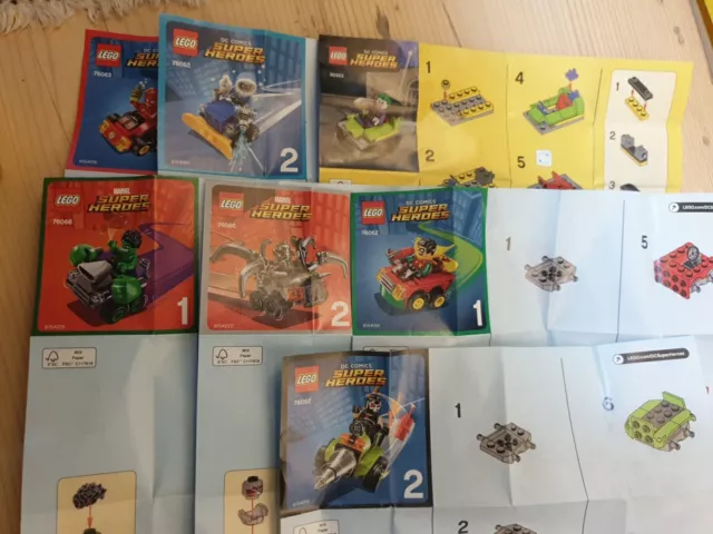 x7 Lego Marvel DC Super Heroes Mighty Micros Bundle Flash Hulk Bane