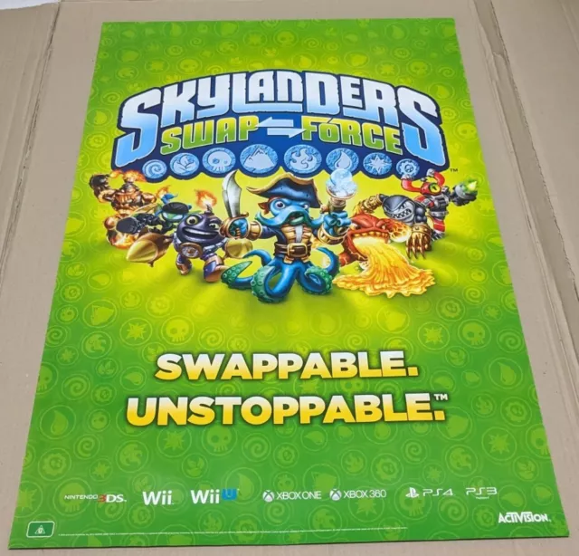 2X Official Skylanders Swap Force Retail Promo Poster