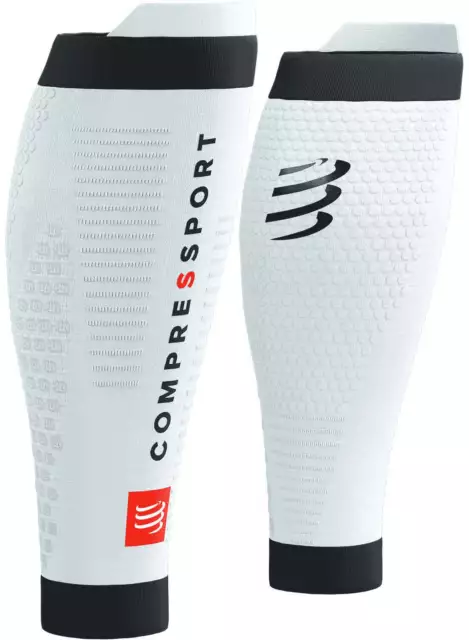 Compressport Unisex R2 3.0 Compression Calf Guards Running Jogging Sport - White