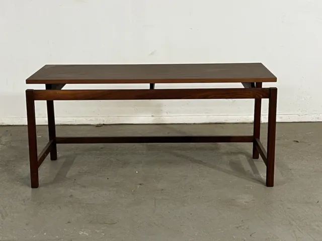 Mid Century Modern Jens Risom Floating Top Walnut Bench/Table