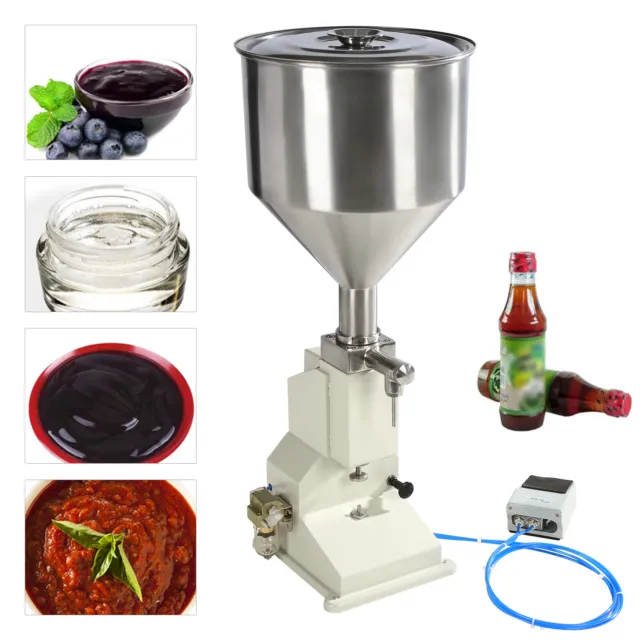 Manual Liquid and Paste Filling Machine Pneumatic Oil Milk Bottle Filler 5-50ml