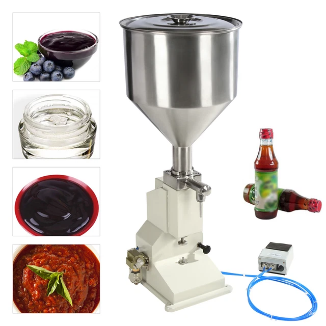Pneumatic Filling Machine Cosmetic Shampoo Liquid Paste Oil Bottle Filler 5-50ml