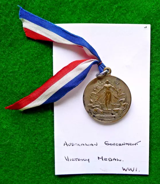 Ww1 Australian Anzac Victory Commemorative Peace Medal 1919 Amor, Stokes, Parkes