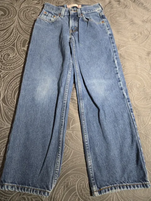 Levis 550 Kids Denim Blue Jeans Size 10 Slim 23 x 25 Relaxed Fit