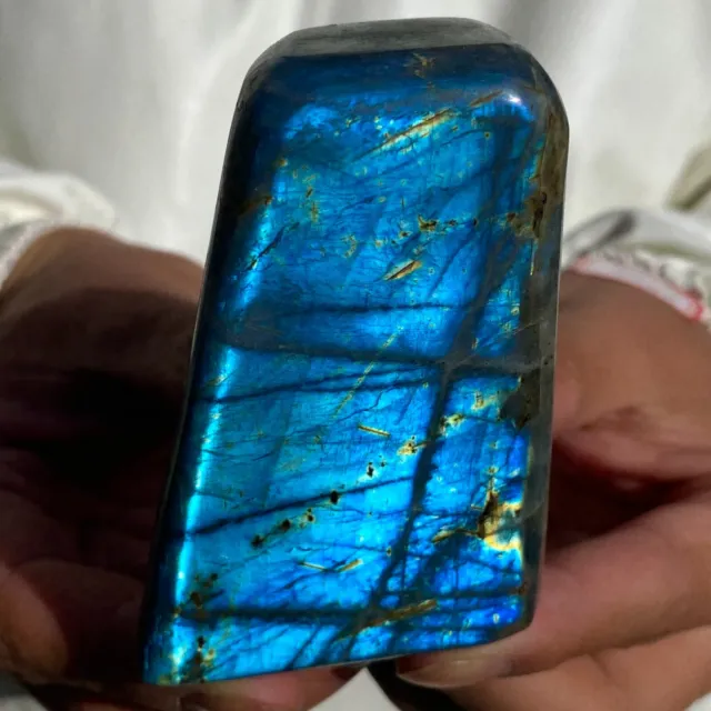 275g Natural Labradorite Quartz Crystal Freeform Mineral Specimen Healing