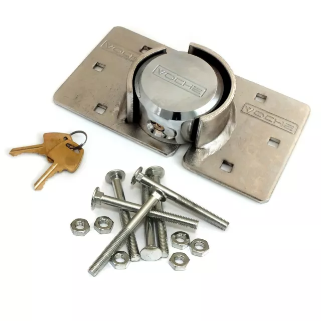 VOCHE HIGH SECURITY 73mm PADLOCK + HASP SET VAN LOCK + FIXING KIT