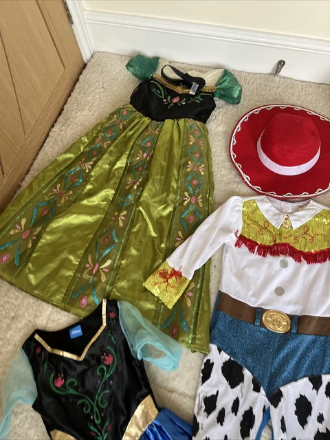 Pacchetto costumi fantasia principessa Disney X 11 età 5-6 + 7-8 accessori 10
