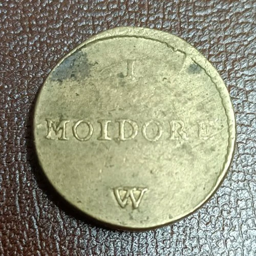 Moidore 1 Portuguese coin weight 18th Century Moidore 1 Portuguese coin weight 18th Century